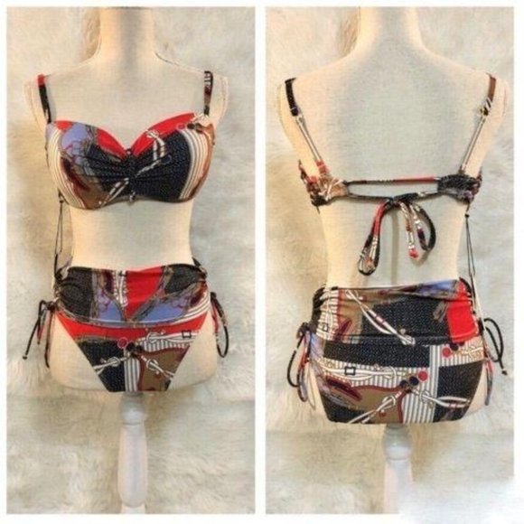 SWIMINISTA Bikini Medium Red White Blue NEW - Picture 1 of 7